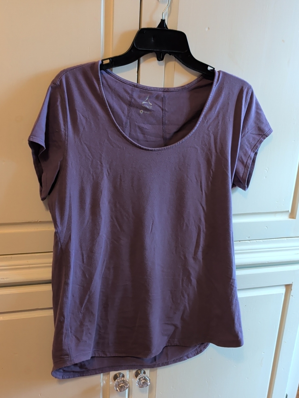 Aspire Plum Scoop Neck Short Sleeve Sports Tee
